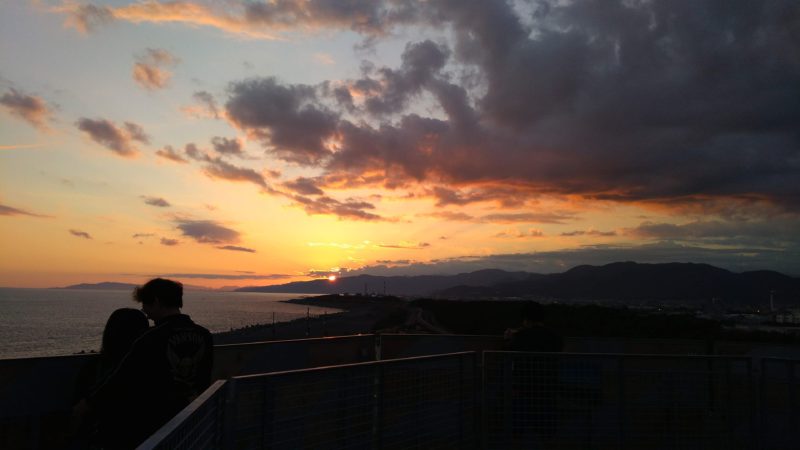 富士山ドラゴンタワーからの夕日